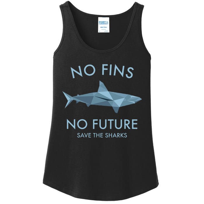 No Fins No Future protect the sharks Scuba Shark Safe Sharks Ladies Essential Tank