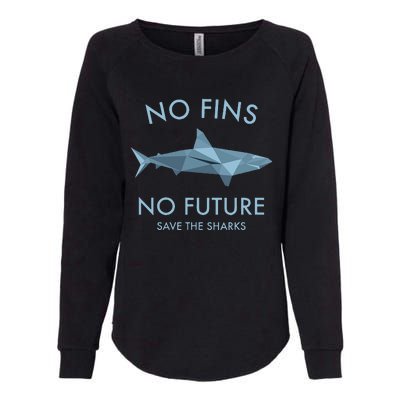 No Fins No Future protect the sharks Scuba Shark Safe Sharks Womens California Wash Sweatshirt