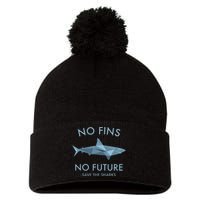 No Fins No Future protect the sharks Scuba Shark Safe Sharks Pom Pom 12in Knit Beanie