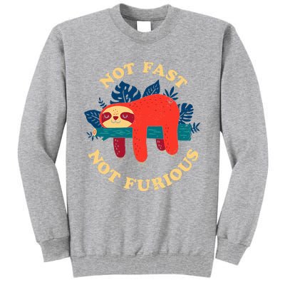 Not Fast Not Furious Dinomike Design Tall Sweatshirt