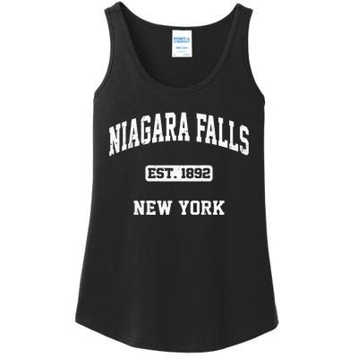 Niagara Falls New York NY Vintage State Athletic Style Ladies Essential Tank