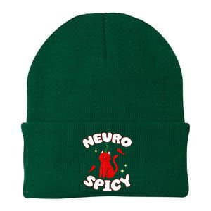 Neurospicy Funny Neurodivergent Adhd Asd Autism Cat Lover Knit Cap Winter Beanie