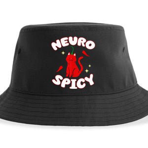 Neurospicy Funny Neurodivergent Adhd Asd Autism Cat Lover Sustainable Bucket Hat