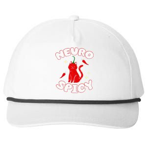 Neurospicy Funny Neurodivergent Adhd Asd Autism Cat Lover Snapback Five-Panel Rope Hat