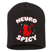 Neurospicy Funny Neurodivergent Adhd Asd Autism Cat Lover Short Acrylic Beanie