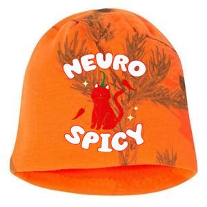 Neurospicy Funny Neurodivergent Adhd Asd Autism Cat Lover Kati - Camo Knit Beanie