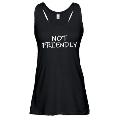 Not Friendly Novelty Text Warning To Others (C) Ladies Essential Flowy Tank