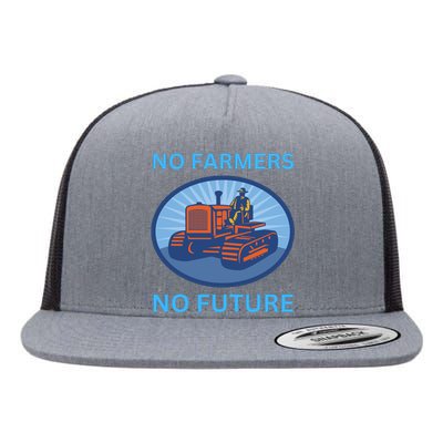 No Farmers No Future German Protest Flat Bill Trucker Hat