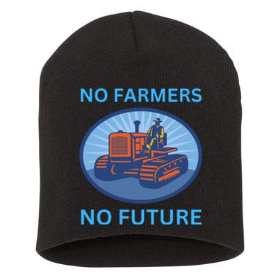 No Farmers No Future German Protest Short Acrylic Beanie