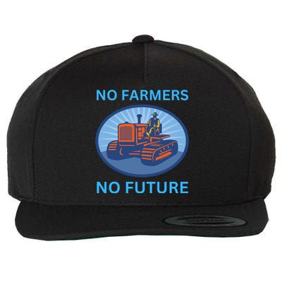 No Farmers No Future German Protest Wool Snapback Cap