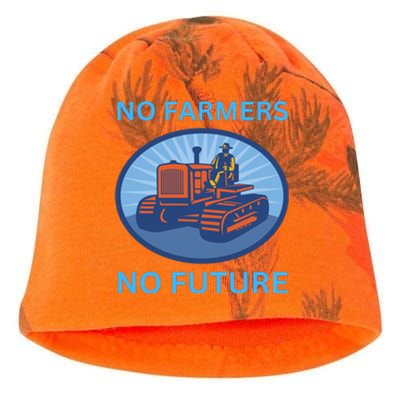 No Farmers No Future German Protest Kati - Camo Knit Beanie