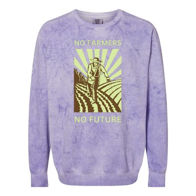 No Farmers No Future German Protest Colorblast Crewneck Sweatshirt