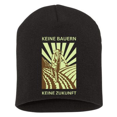 No Farmers No Future German Protest Short Acrylic Beanie