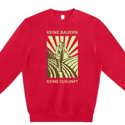 No Farmers No Future German Protest Premium Crewneck Sweatshirt