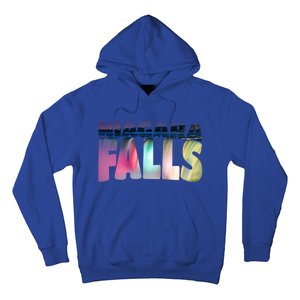 Niagara Falls Night Gift Canada Usa Typography Souvenir Hoodie