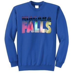 Niagara Falls Night Gift Canada Usa Typography Souvenir Sweatshirt