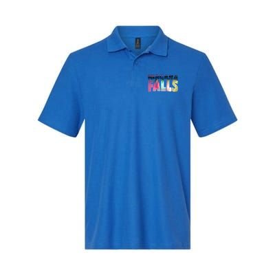 Niagara Falls Night Gift Canada Usa Typography Souvenir Polo