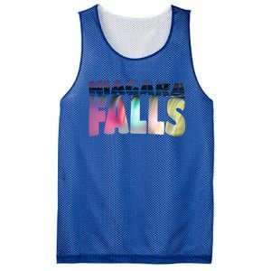 Niagara Falls Night Gift Canada Usa Typography Souvenir Mesh Reversible Basketball Jersey Tank