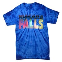 Niagara Falls Night Gift Canada Usa Typography Souvenir Tie-Dye T-Shirt