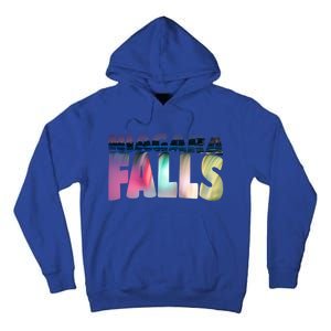 Niagara Falls Night Gift Canada Usa Typography Souvenir Tall Hoodie