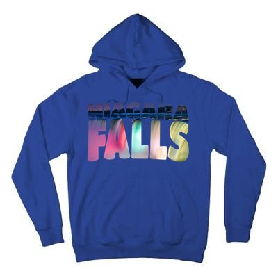 Niagara Falls Night Gift Canada Usa Typography Souvenir Tall Hoodie