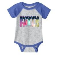 Niagara Falls Night Gift Canada Usa Typography Souvenir Infant Baby Jersey Bodysuit