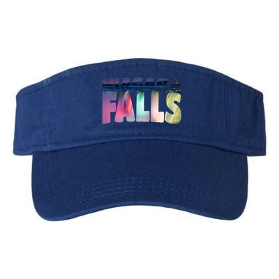 Niagara Falls Night Gift Canada Usa Typography Souvenir Visor