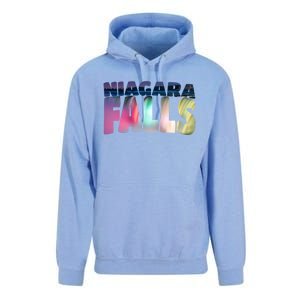 Niagara Falls Night Gift Canada Usa Typography Souvenir Unisex Surf Hoodie