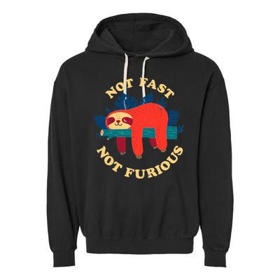 Not Fast Not Furious Dinomike Design Garment-Dyed Fleece Hoodie