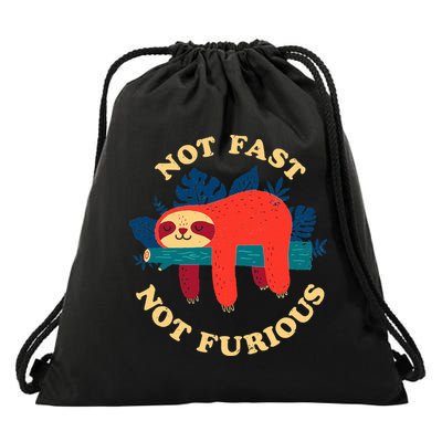 Not Fast Not Furious Dinomike Design Drawstring Bag