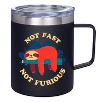 Not Fast Not Furious Dinomike Design 12oz Stainless Steel Coffee Mug