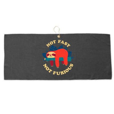 Not Fast Not Furious Dinomike Design Large Microfiber Waffle Golf Towel