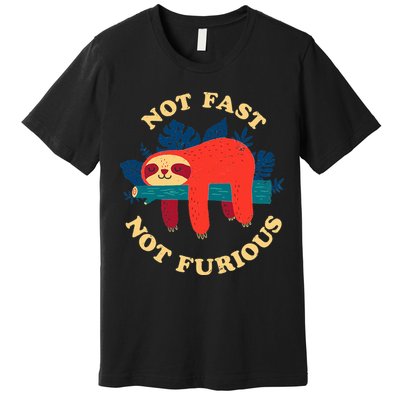 Not Fast Not Furious Dinomike Design Premium T-Shirt