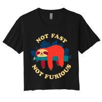 Not Fast Not Furious Dinomike Design Crop Top