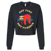 Not Fast Not Furious Dinomike Design Cropped Pullover Crew