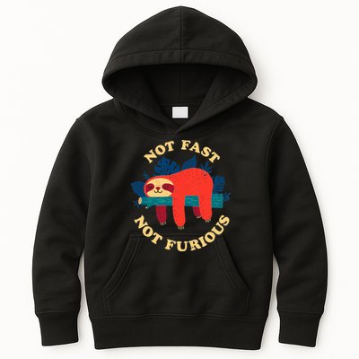 Not Fast Not Furious Dinomike Design Kids Hoodie