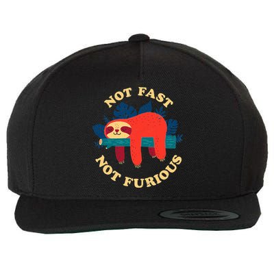 Not Fast Not Furious Dinomike Design Wool Snapback Cap