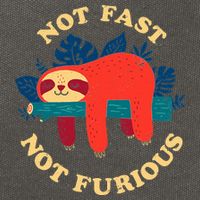 Not Fast Not Furious Dinomike Design Cotton Canvas Backpack