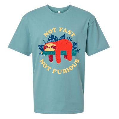 Not Fast Not Furious Dinomike Design Sueded Cloud Jersey T-Shirt