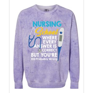 Nursing Future Nurse Nursing Student Nursing School Gift Colorblast Crewneck Sweatshirt