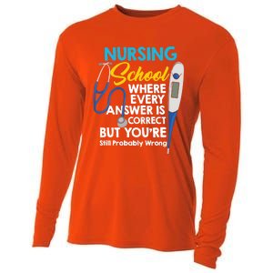 Nursing Future Nurse Nursing Student Nursing School Gift Cooling Performance Long Sleeve Crew