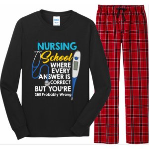 Nursing Future Nurse Nursing Student Nursing School Gift Long Sleeve Pajama Set