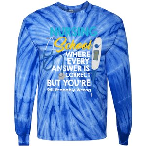 Nursing Future Nurse Nursing Student Nursing School Gift Tie-Dye Long Sleeve Shirt