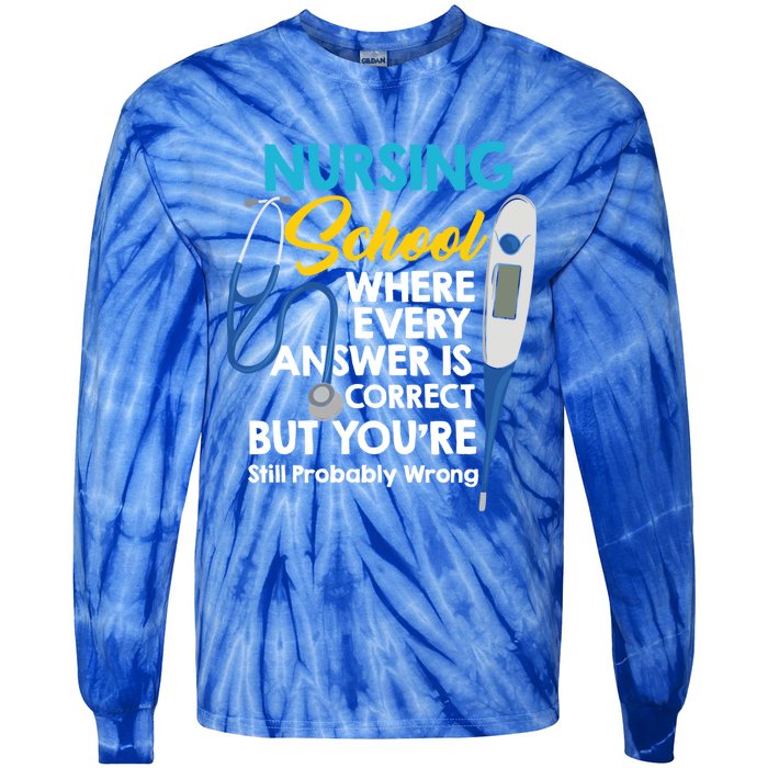 Nursing Future Nurse Nursing Student Nursing School Gift Tie-Dye Long Sleeve Shirt