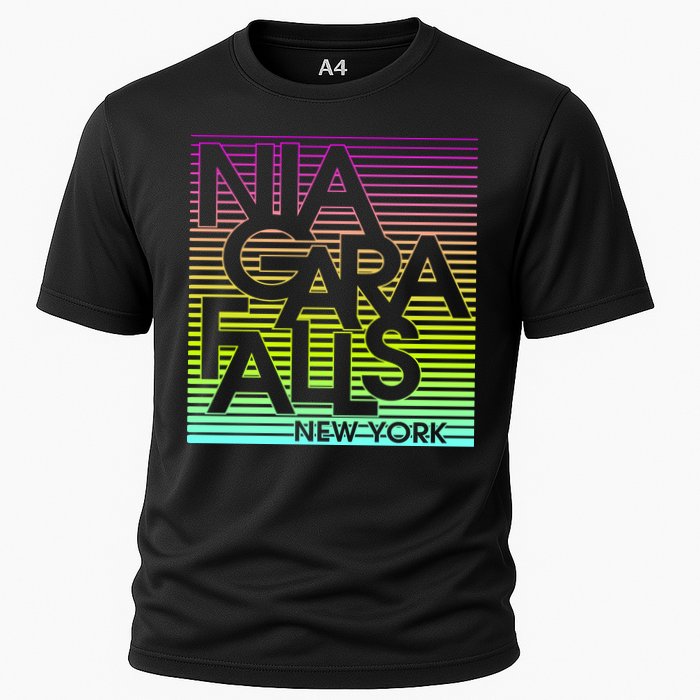 Niagara Falls New York Neon Cooling Performance Crew T-Shirt