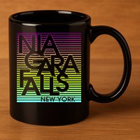 Niagara Falls New York Neon 11oz C Handle Ceramic Mug