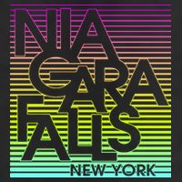 Niagara Falls New York Neon 11oz C Handle Ceramic Mug