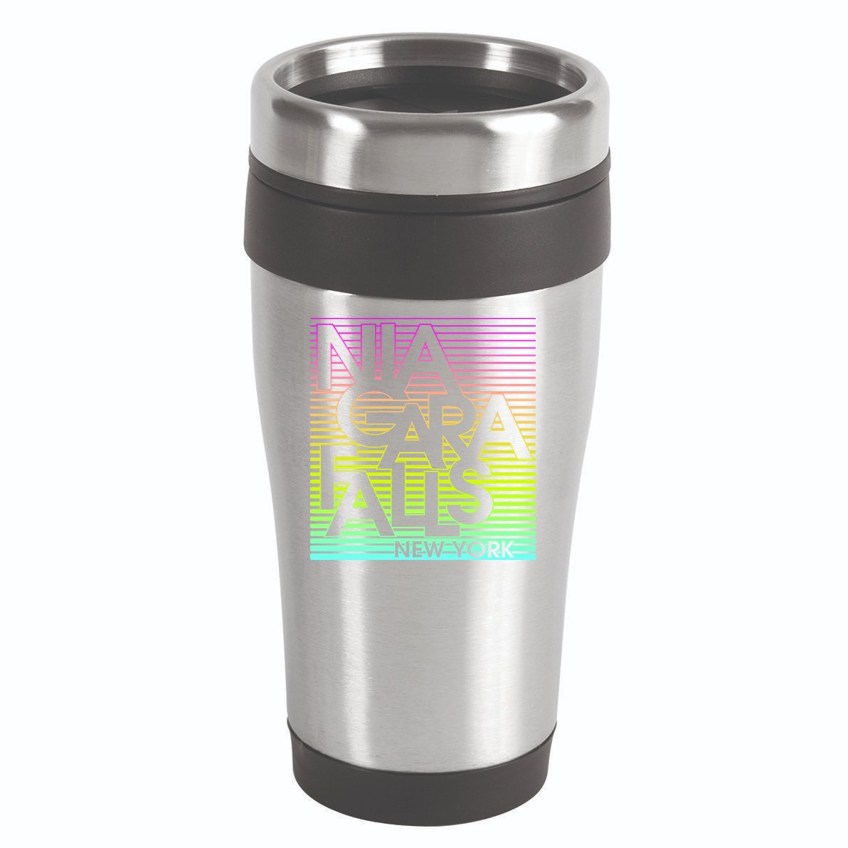 Niagara Falls New York Neon 16oz Travel Tumbler