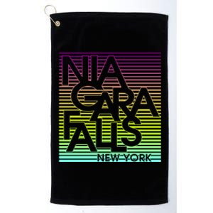 Niagara Falls New York Neon Platinum Collection Golf Towel