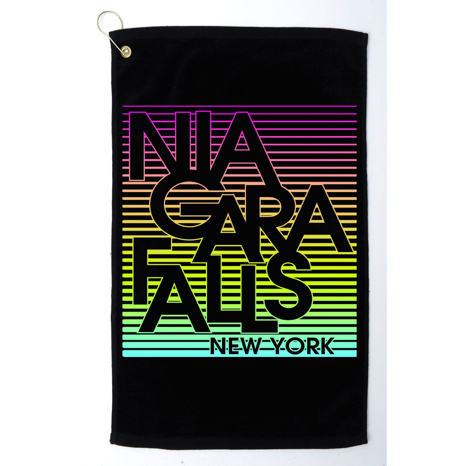 Niagara Falls New York Neon Golf Towel